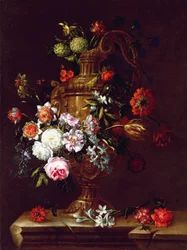 Still Life of flowers in an Urn, 17th century